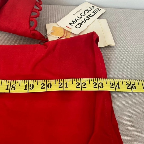 Vintage Morton Myles for Malcolm Charles red button front blouse - Picture 13 of 16